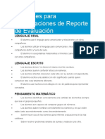 40 Frases para Observaciones de Reporte de Evaluación