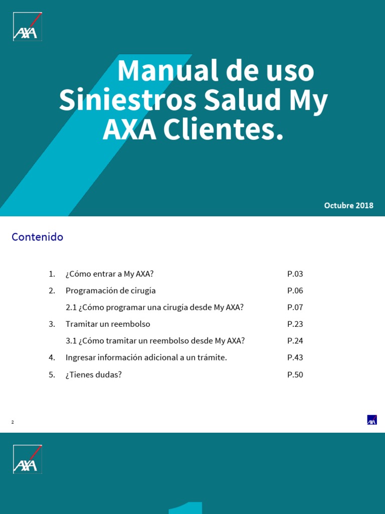 Guía de Uso de My AXA para Siniestros | PDF | Contraseña | Xml