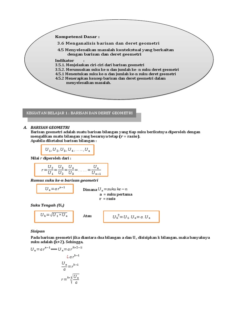 Barisan Dan Deret Geometri