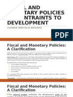 Fiscal and Monetary Policies