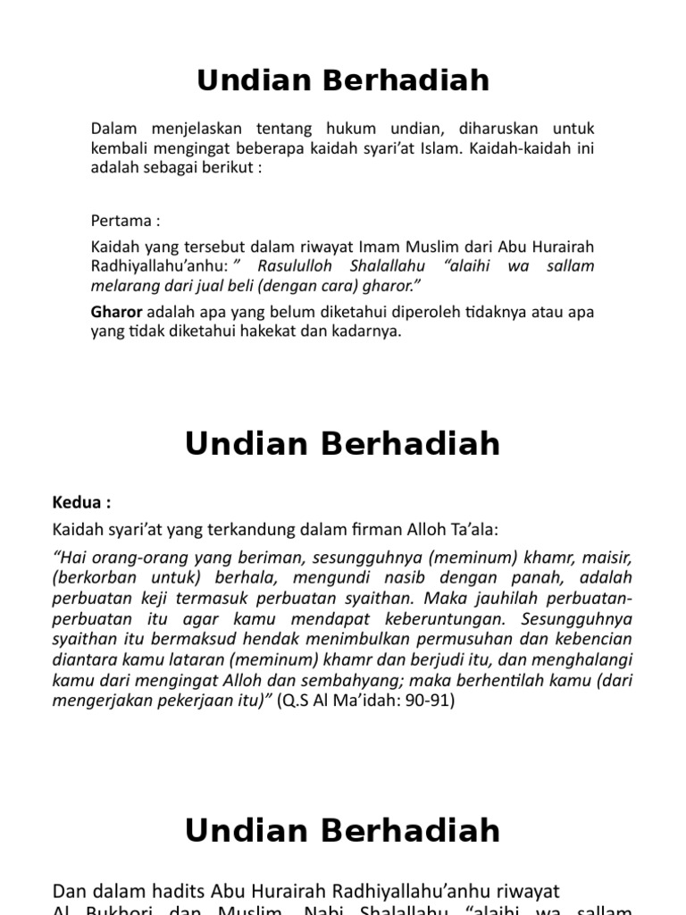 Hukum Undian dan MLM dalam Islam | PDF