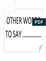 Other Words To Say