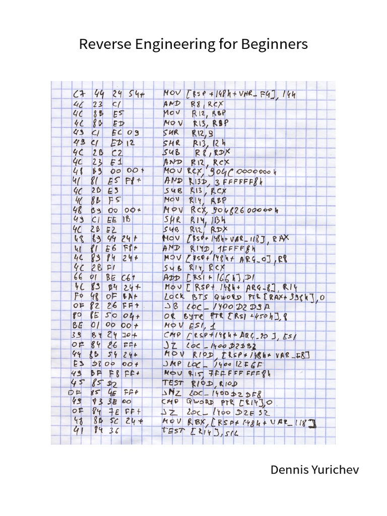 Reverse Engineering for Beginners PDF | PDF | Xcode | Computer ...