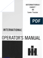 International Cadet 80 PDF Operating Instruction