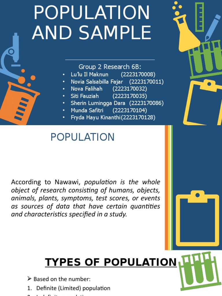 Population and Sample | PDF | Sampling (Statistics) | Research Methods