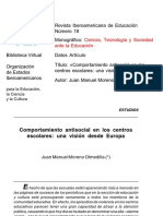 Comportamiento antisocial en los centros escolares una visión de