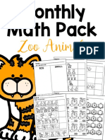 Zoo Animals Math Printablesfor Special Education FREEBIE