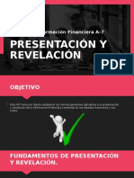 Presentación y Revelación Nif A-7