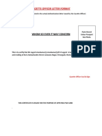 Gazette Letter Format For Address Change PDF