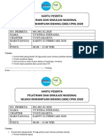 SKB CPNS Pelatihan Simulasi 2020