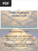 Credit Monitoring Arrangement