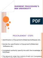 Anna University's Procurement Procedures