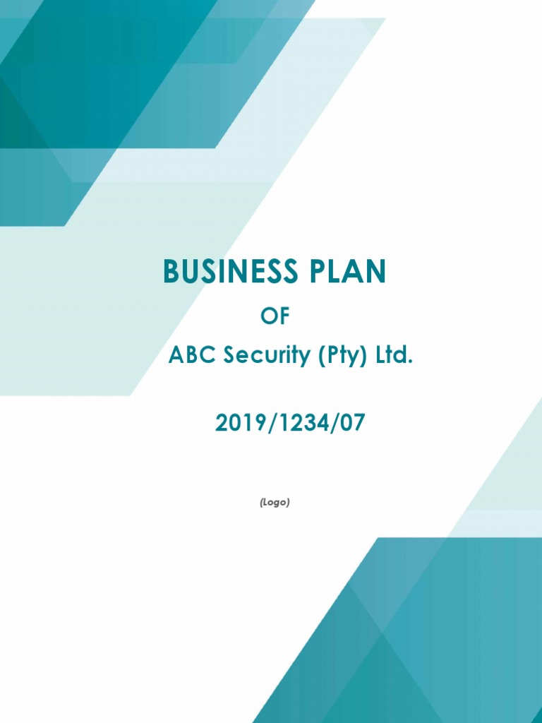 Business Plan Example PDF  PDF  Security Guard  Sales With Business Plan Template For Security Company
