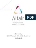 Altair Licensing Quick Installation Guide PDF