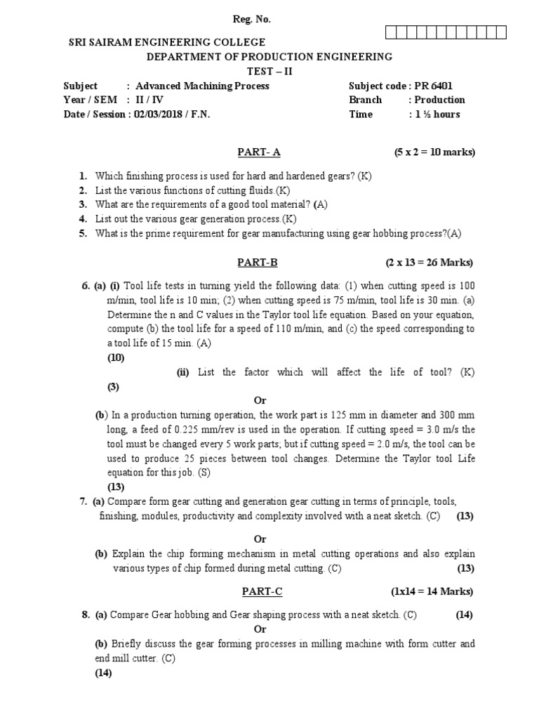 AMP Test2Set1 PDF Machining Gear