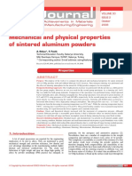 Mechanical and Physical Properties of Sintered Aluminum Powders