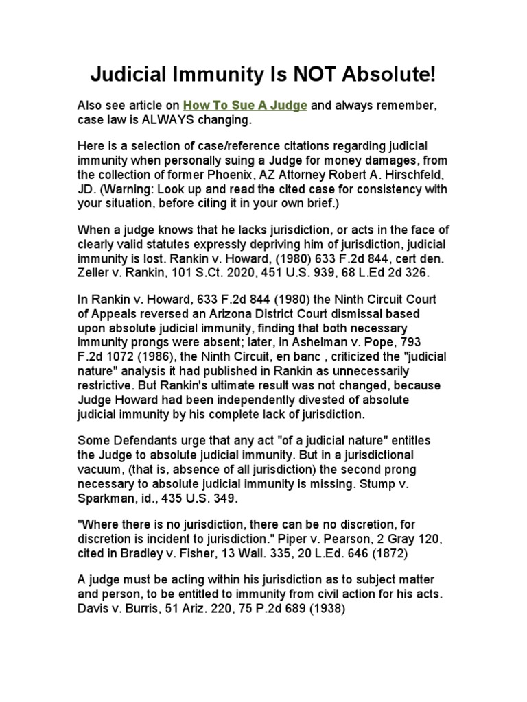 How To Sue A Judge PDF Lawsuit Complaint