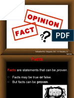 Fact and Opinion Gorgonio Gonzales