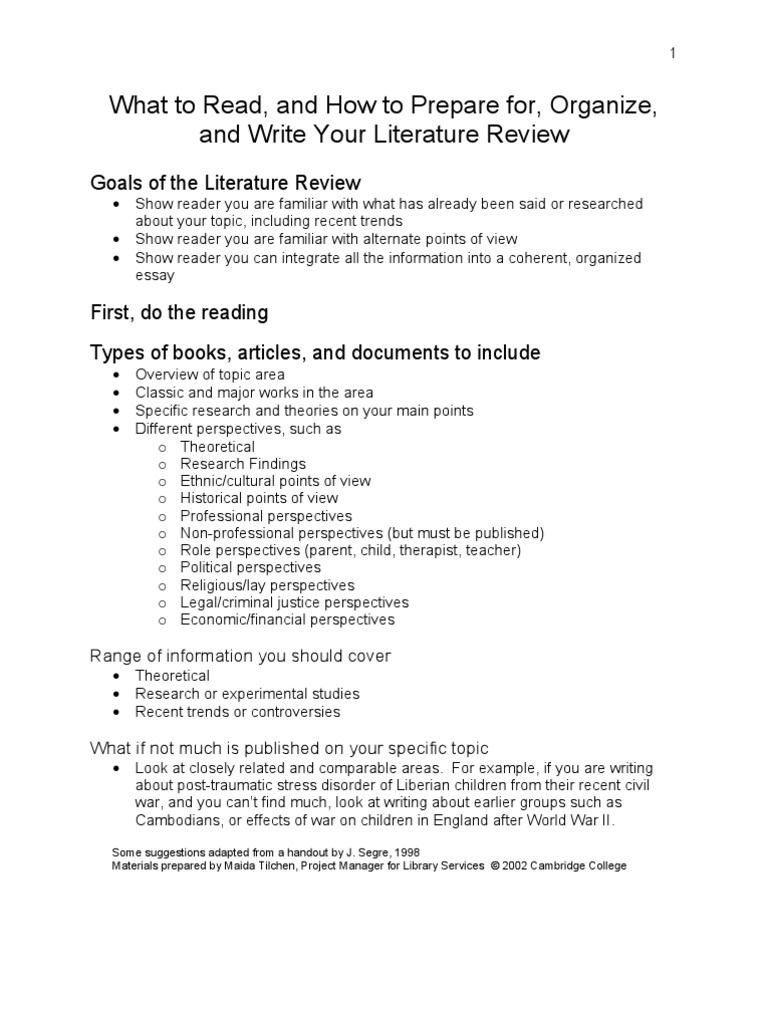 How to write a literature review cambridge