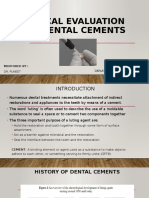 CRITICAL EVALUATION OF   DENTAL CEMENTS MODIFIED.pptx