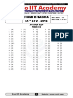 Homibhabha - ANSWER KEY - CODE - C - 09-10-16 PDF