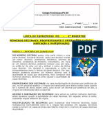 LISTA DE EXERCÍCIOS III 2 O BIMESTRE. NÚMEROS DECIMAIS_ PROPRIEDADES E OPERAÇÕES (adição, subtração e multiplicação).pdf