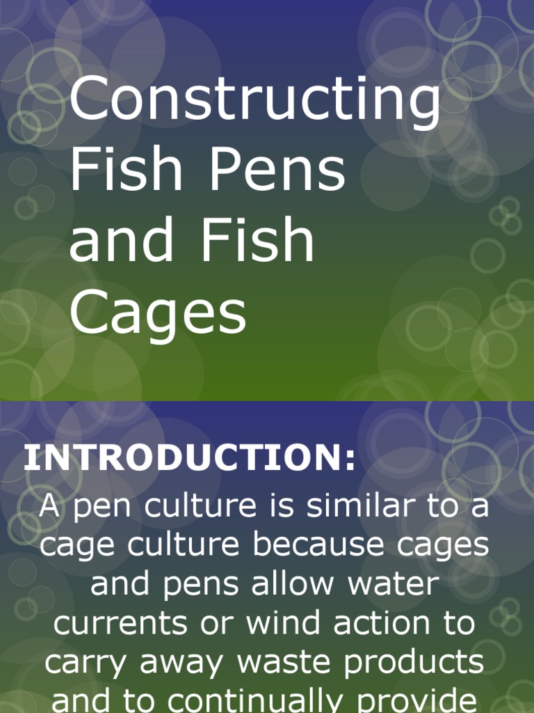 Fish Pen and Cage Construction Guide | PDF | Rope | Anchor
