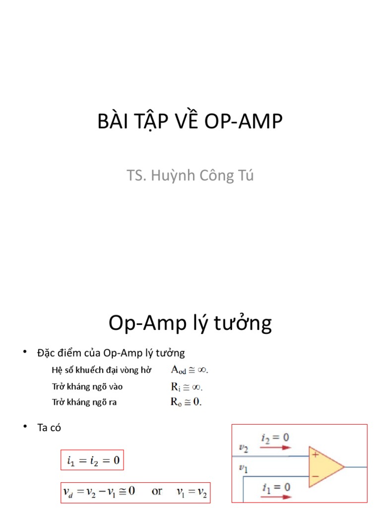 BÀI TẬP VỀ OP AMP | PDF