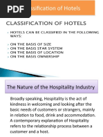 Classification of Hotels