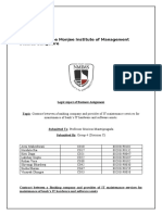 Contract Between A Banking Company and Provider of IT Maintenance Services For Maintenance of Bank's IT Hardware and Software Assets.