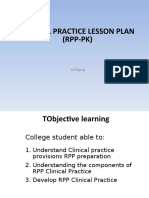 Clinical Practice Lesson Plan