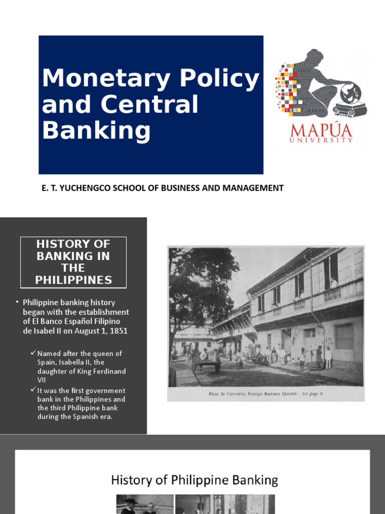 Policy and Central Banking History of Philippine Banking PDF
