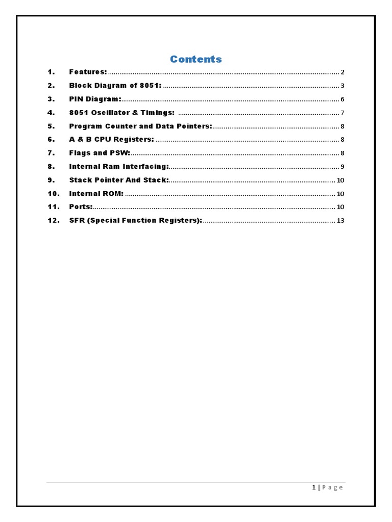 8051 Microcontroller Overview and Features | PDF | Microcontroller ...