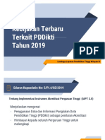 Kebijakan Terbaru Terkait PDDikti Tahun 2019 LLDIKTI 3