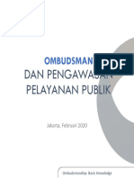 Ombudsman Dan Pengawasan Pelayanan Publik