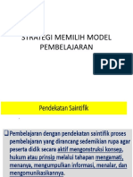 STRATEGI MEMILIH MODEL PEMBELAJARAN