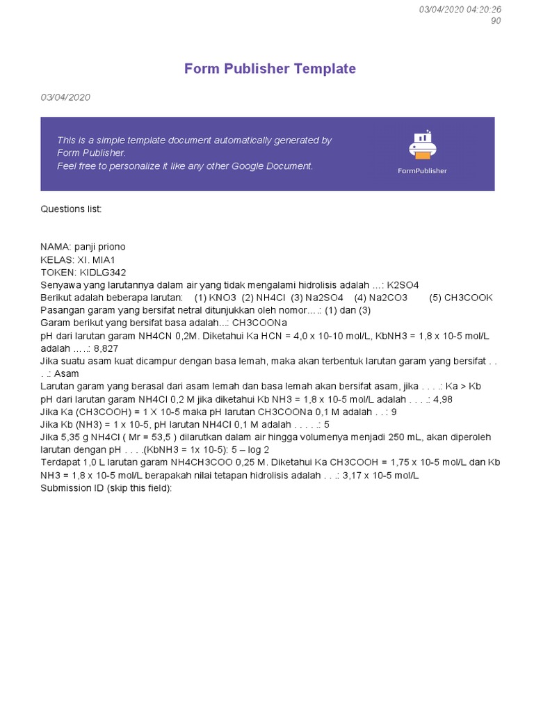 Form Publisher Template 90 PDF