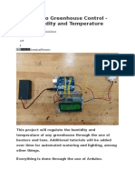 Arduino greenhouse control regulates humidity and temp