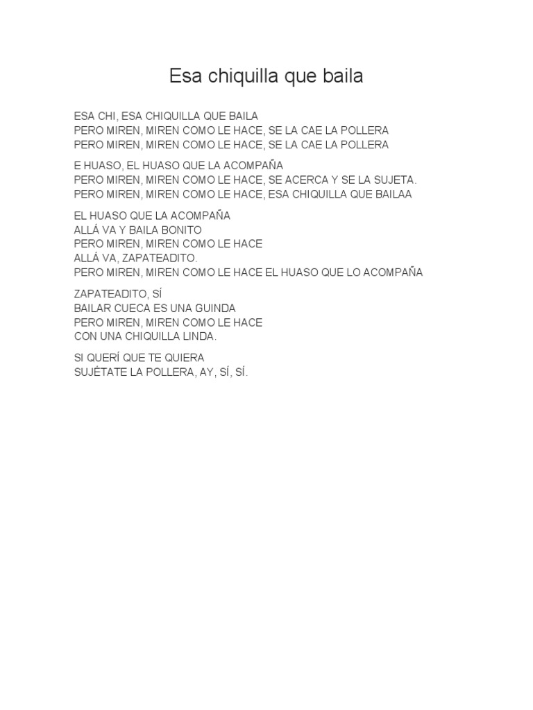 Esa Chiquilla Que Baila | PDF