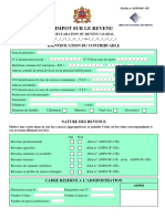 Formulaire de déclaration de l'IR à la source