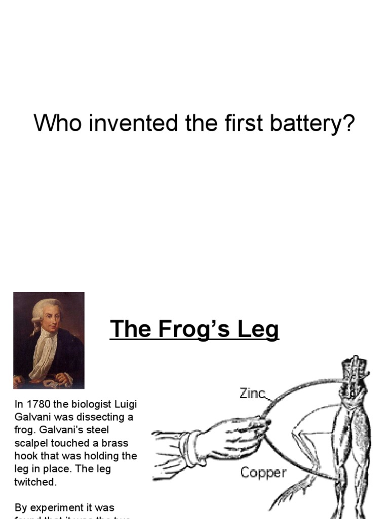 Who Invented The First Battery PDF