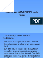 HAMBATAN KOMUNIKASI Pada LANSIA