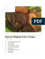 Creating Daging Tahu Tempe