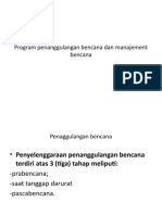 Program penanggulangan bencana dan manajement bencana