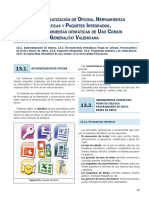 Tema 13. Automatización de Oficina. Herramientas Ofimáticas y Paquetes Integrados. Herramientas Ofimáticas de Uso Común PDF