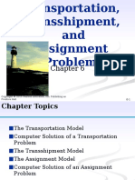 CHAPTER 6 - Transportation, Transhipment Assignment