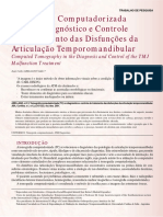 Tomografia Computadorizada TC No Diagnóstico e Controle Do Tratamento Das Disfunções Da Articulação Temporomandibular PDF