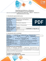 Guía de actividades y rúbrica de evaluación - Paso 2 - Analizar la Administración de Costos.docx
