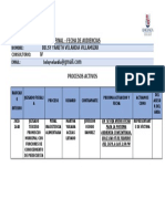 Informe de Entrega Final de Procesos. de Belsy Velandia