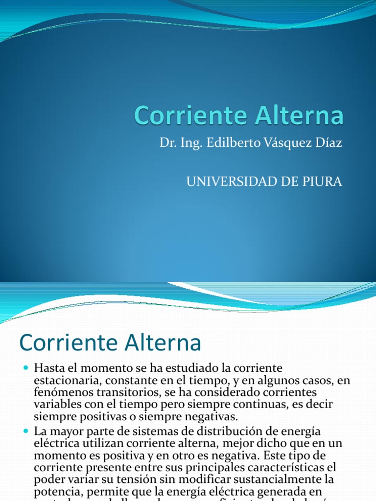 Corriente Alterna y Fasores: Conceptos Clave | PDF | Energia electrica ...